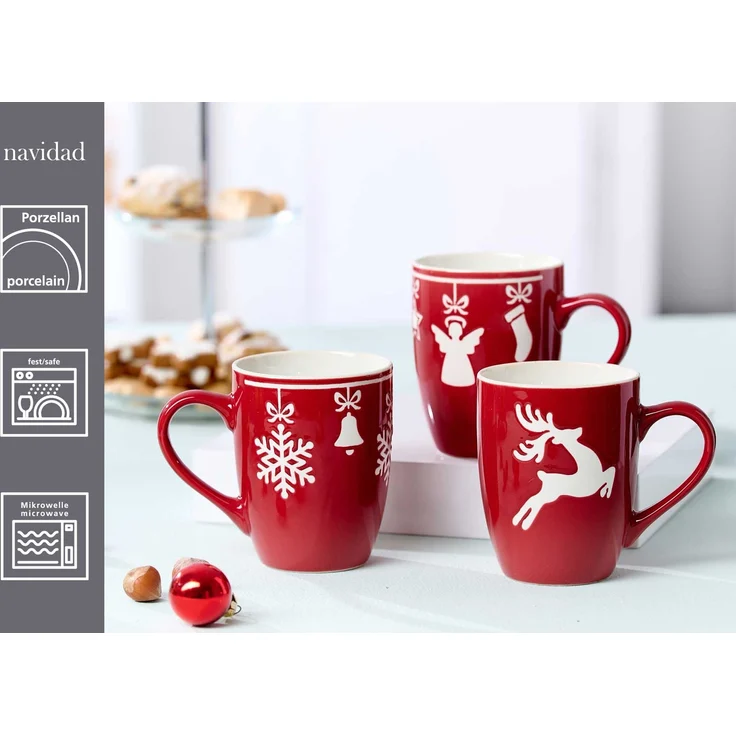 Ritzenhoff & Breker Navidad Kaffeebecher 360 ml 6er Set – Bild 2