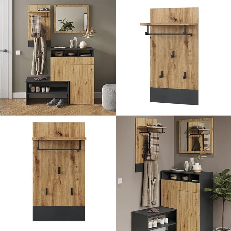 Wandgarderobe Selena Anthrazit 44 x 83 cm Vicco – Bild 8