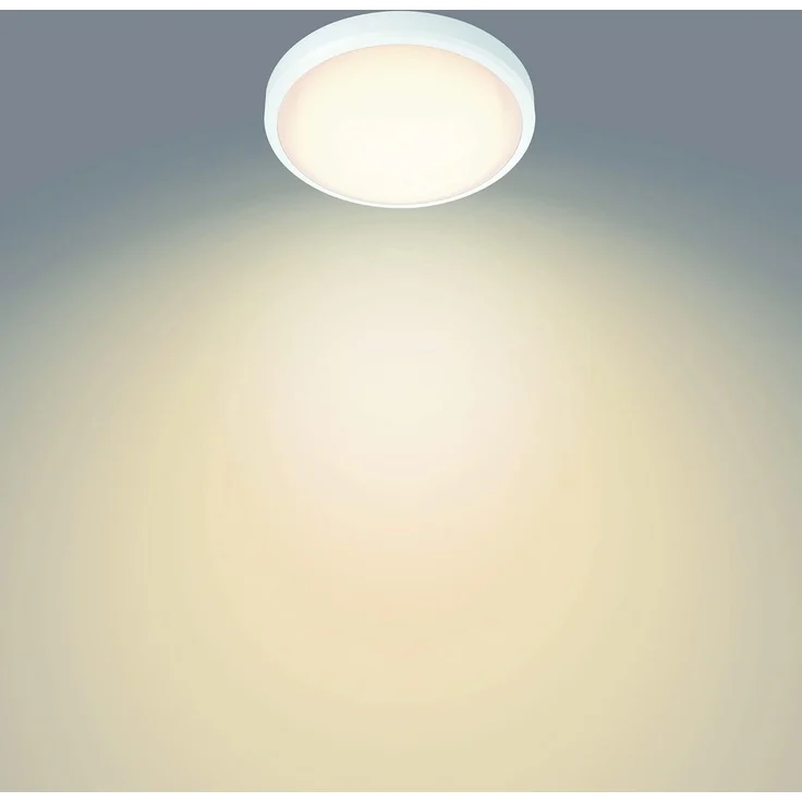 Philips LED Doris Deckenleuchte für das Badezimmer, 17W, IP44 Schutzklasse, warmweißes Licht (2. 700K), Weiß – Bild 5