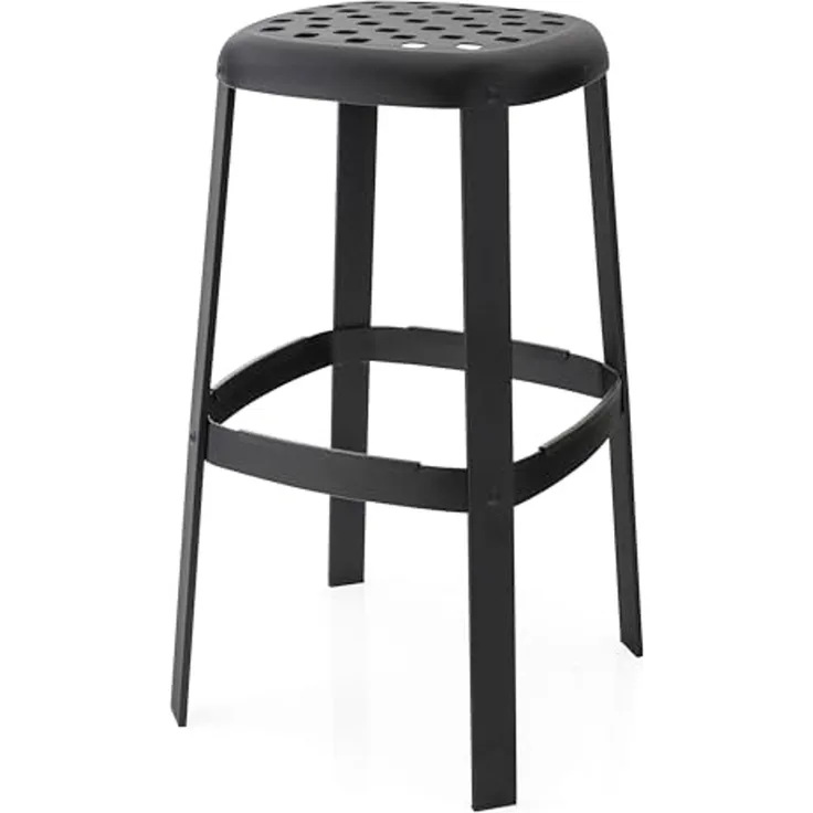Connubia, Hocker Industrial starr Metallgestell schwarz matt