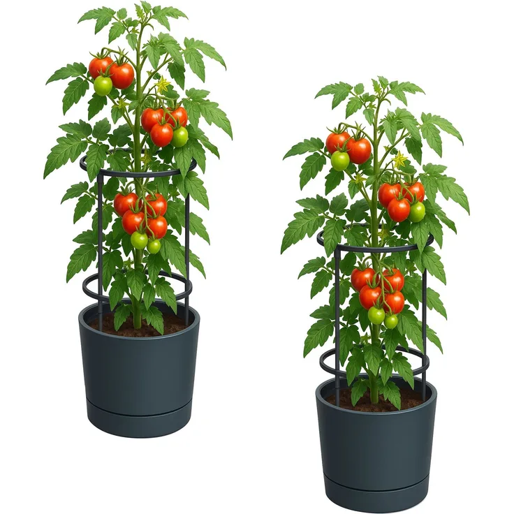2x Pflanzkübel Rankhilfe Anzuchttopf Tomatentopf Pflanz Blumen Topf Pflanzgefäß