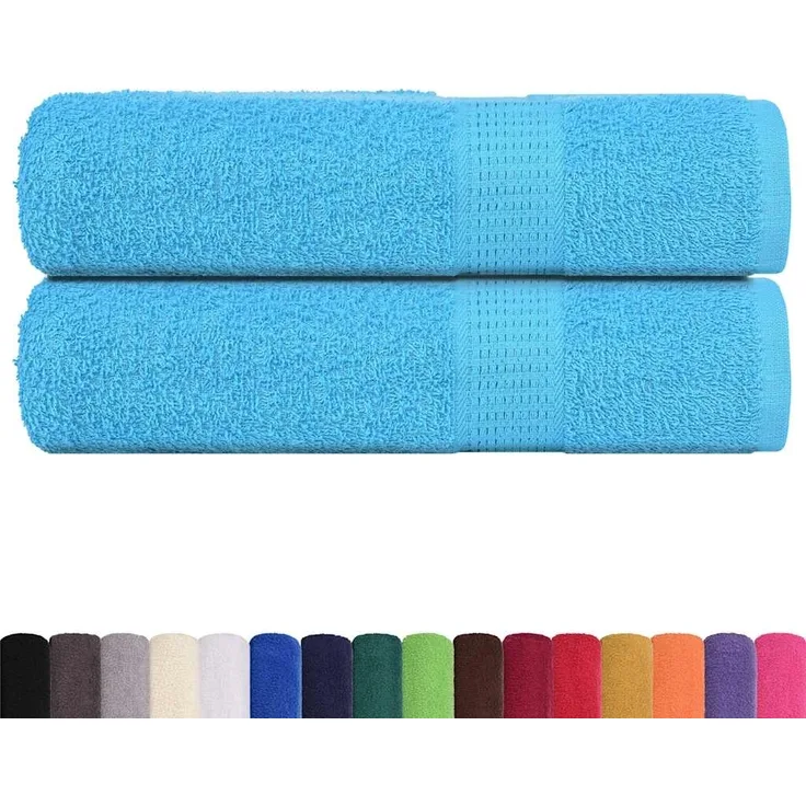 vidaXL Duschtücher FROGN 2 Stk. Türkis 70x140 cm 360 g/m² 136977