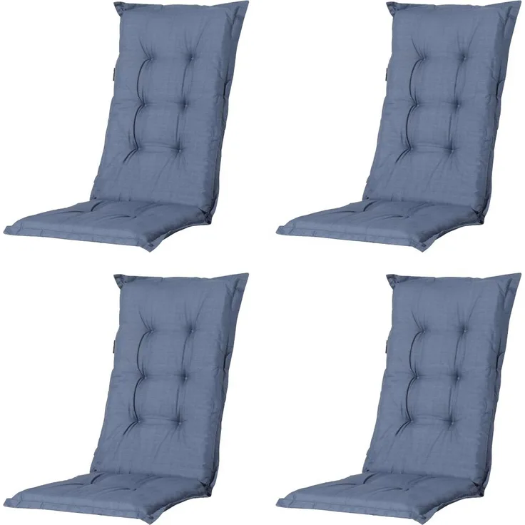 Allibert Kissen hoch Basic 4er-Set kobalt ca. 123 x 50 cm, 50% Baumwolle / 50% Polyester