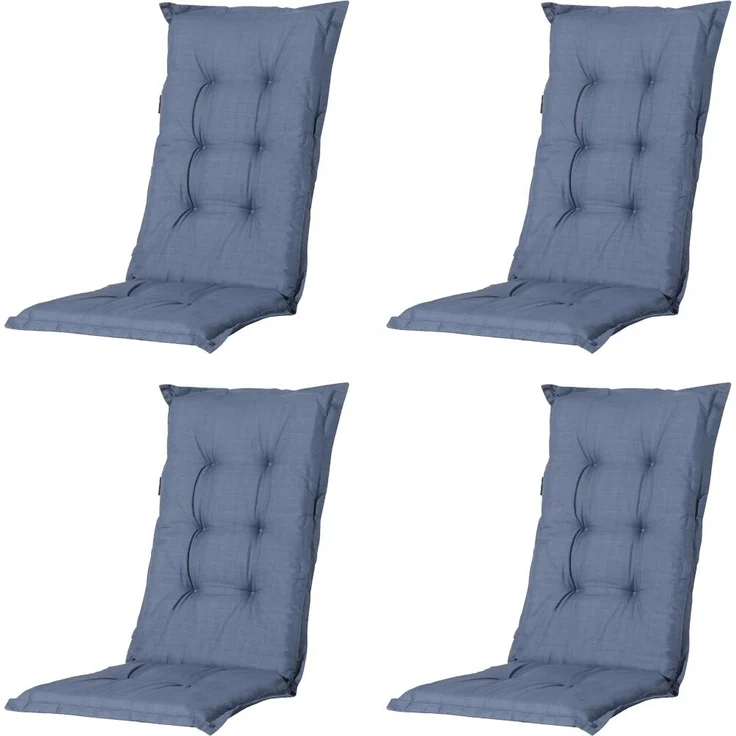 Allibert Kissen hoch Basic 4er-Set kobalt ca. 123 x 50 cm, 50% Baumwolle / 50% Polyester – Bild 1