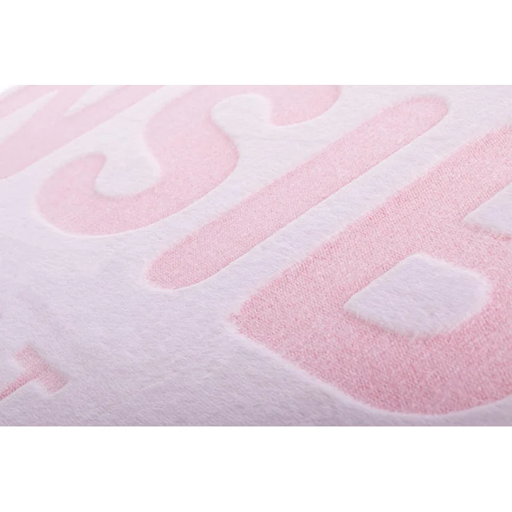 Sansibar 'Sylt' Wohndecke im Hochtief Design, Mikrofaserfleece weiß / rosa, 150x200 cm – Bild 6