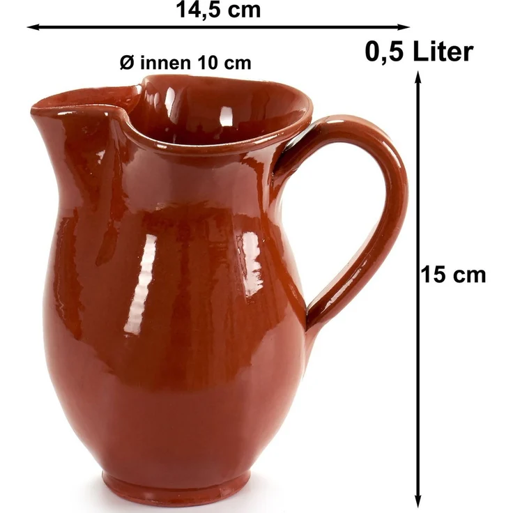 Annastore Wasserkrug Tonkrug zum stilvolle Servieren - Karaffe - Weinkrug - Wikinger-Krug – Bild 2