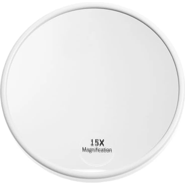 Fantasia Kosmetikspiegel, 15-Fach Vergrößerung, Premium Schminkspiegel Ø 13cm mit Saugnapf, Acryl Make-Up-Spiegel für zuhause und unterwegs, innen Ø 12,0cm – Bild 1