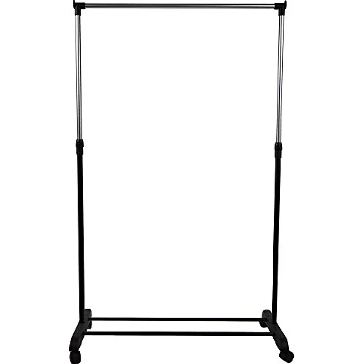 Home Vida Kleiderständer, einzelne Kleiderstange, verstellbar, Metall, silberfarben, 160.0 x 42.0 x 81.0 – Bild 5