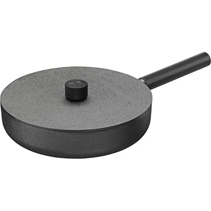 Skeppshult NOIR Servierpfanne Gusseisen 28 cm mit Deckel - Schwarz - 25 bis 28 cm