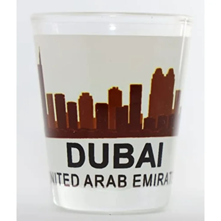 Schnapsglas Dubai United Arabische Emirates (UAE) Sunset Skyline
