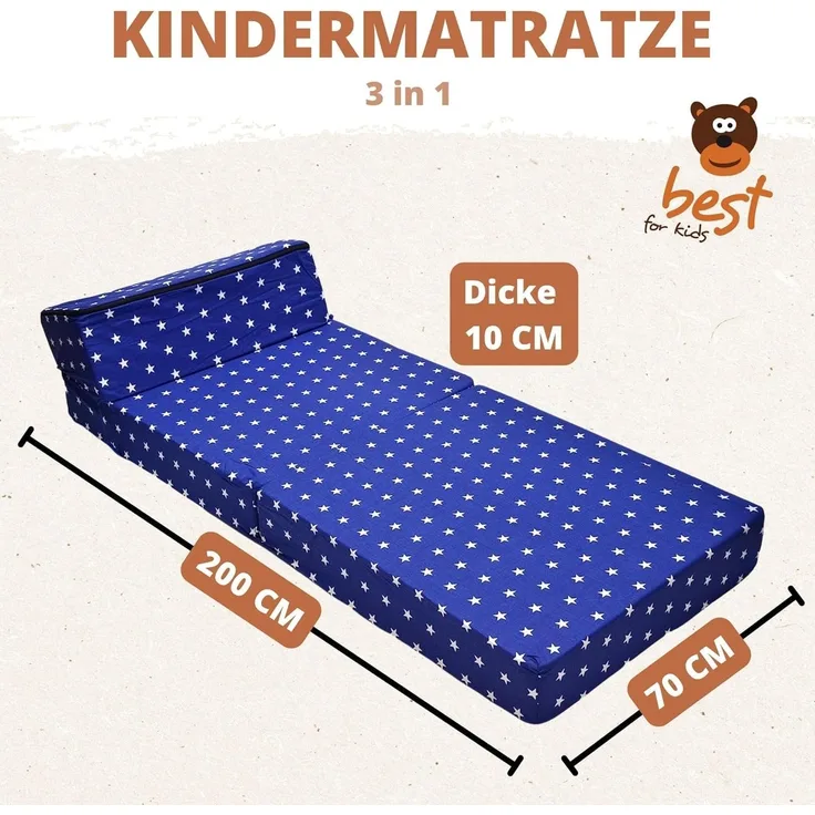 Best For Kids Kindersessel/Reisebettmatratze 3-in-1, pink