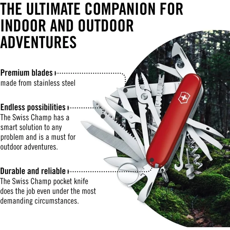 Victorinox Swiss Champ Offiziersmesser rot – Bild 6