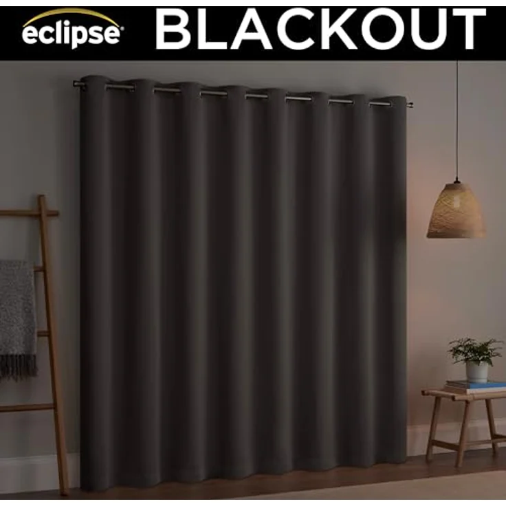 Eclipse Darrell Thermaweave Verdunkelungsvorhang, extra breit, 213,4 x 254 cm, Grau – Bild 6