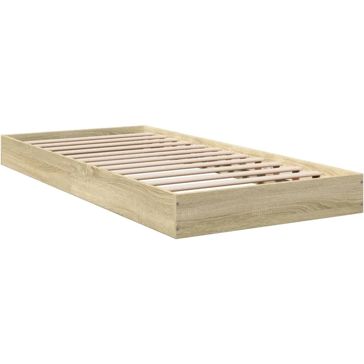 vidaXL Bettgestell ohne Matratze Sonoma-Eiche 75x190 cm Holzwerkstoff 842079 – Bild 10