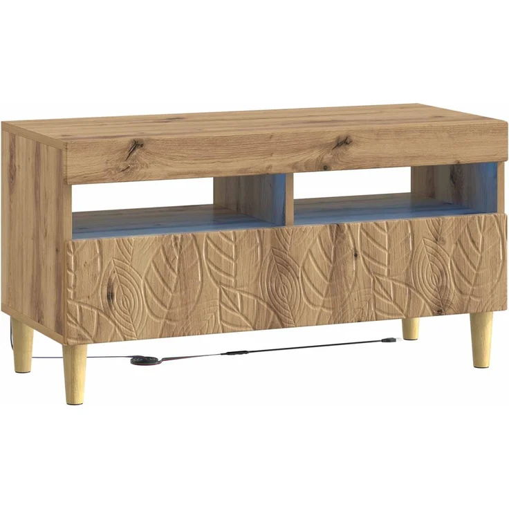 vidaXL 3-teiliges LED TV Regal DELFT Artisan-Eiche Holzwerkstoff 3416771 – Bild 5