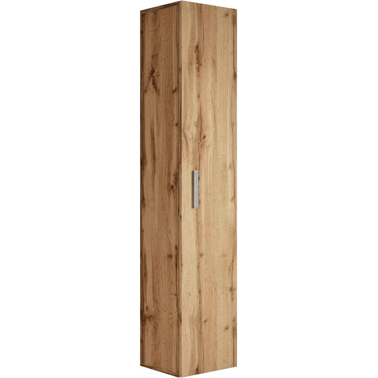 Badplaats Badezimmerschrank Pluto 30 x 30 x 150 cm Eiche - Hoch Badschrank mit 1 Tür – Bild 1