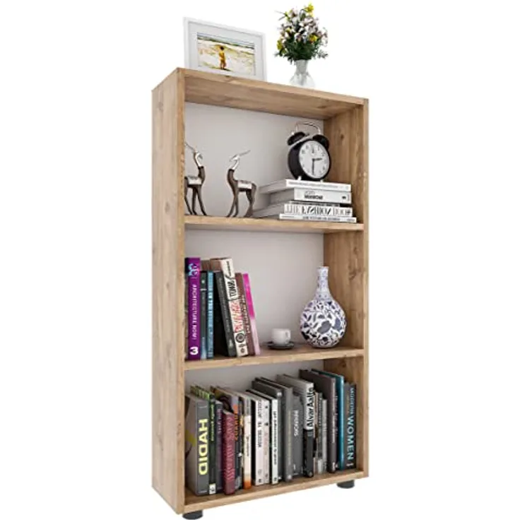 MID.YOU Regal Honigeiche, 2 Fächer, Holzwerkstoff, stehend, 56x108x20 cm, verschiedene Größen und Holzdekore erhältlich