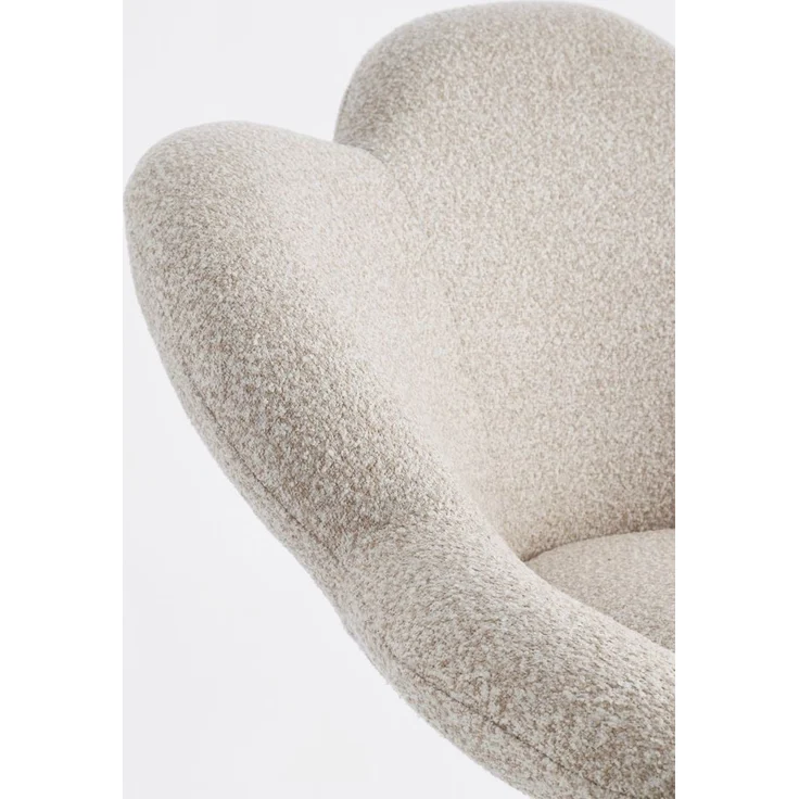 Esszimmerstuhl Ruelfu 2er-Set, Stoff und Chrome, modern, höhenverstellbar, beige gepolstert – Bild 6