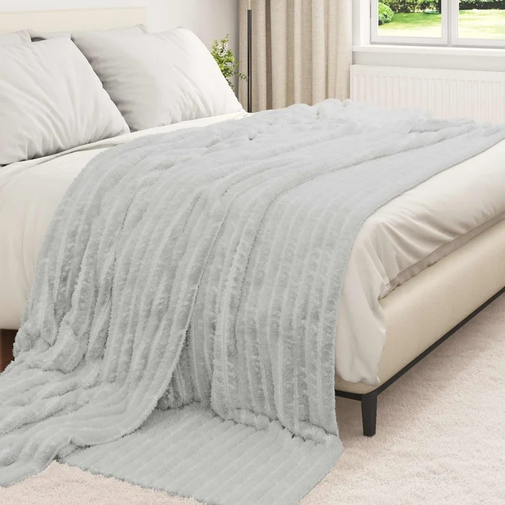 vidaXL Wohndecken 6 stk. Grau 240 x 220 cm 8.76 kg Fleece 42016879 – Bild 3