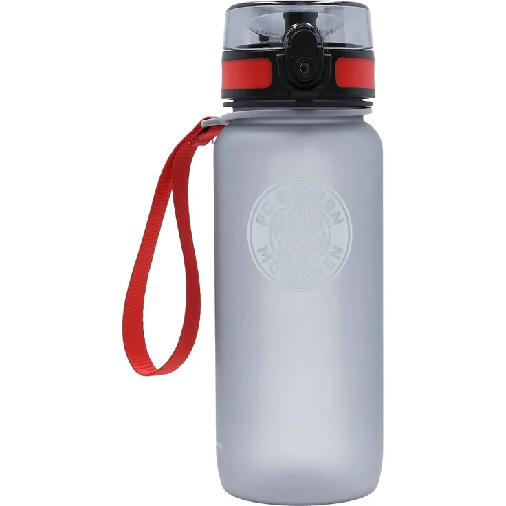 FC Bayern München Trinkflasche FC Bayern München I Trinkflasche I Grau I 0,65 l Fußball I Sport