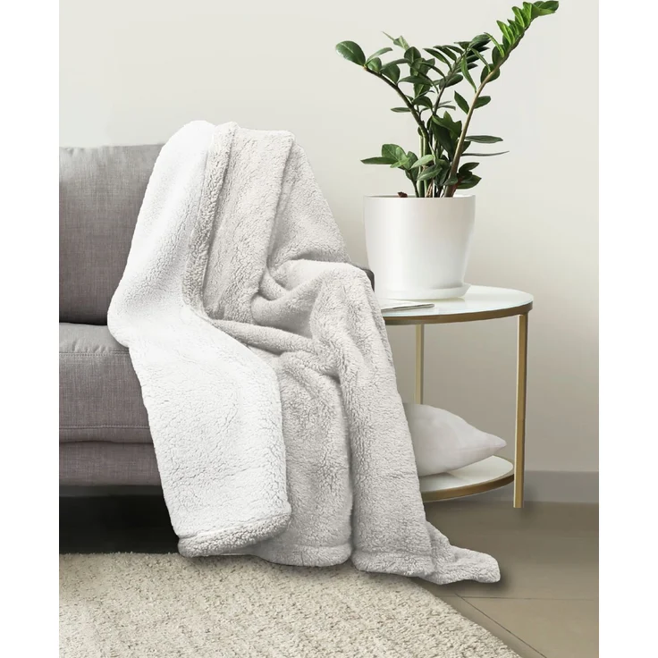 biberna Sherpa Wohndecke 0229209 SHERPA, offwhite, 1x 150x200 cm – Bild 4
