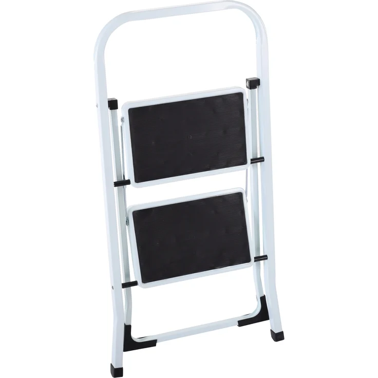 Raburg Klapptritt Step, Klapptritt-Leiter, 2 oder 3 Stufen, Weiß, TÜV/GS geprüft, Stahl, Lock-Klappsperre, rutschhemmende Oberfläche, Füße mit Solid-Grip – Bild 6