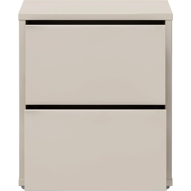 Forte Alice Springs Kommode 50, moderner Nachttisch, Beistelltisch, 2 Schubladen, Schlafzimmer, Wohnzimmer, Holzwerkstoff, Kaschmir Beige, 49,8 cm breit x 57,5 cm hoch x 34,9 cm tief – Bild 4