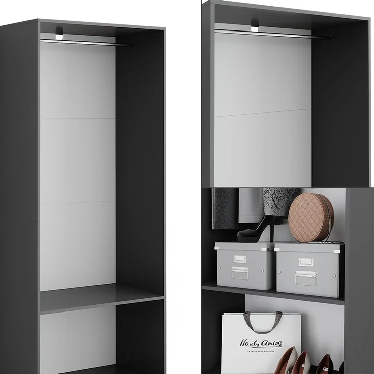 Kleiderschrank Elmo Anthrazit 80 x 200 cm Vicco – Bild 6