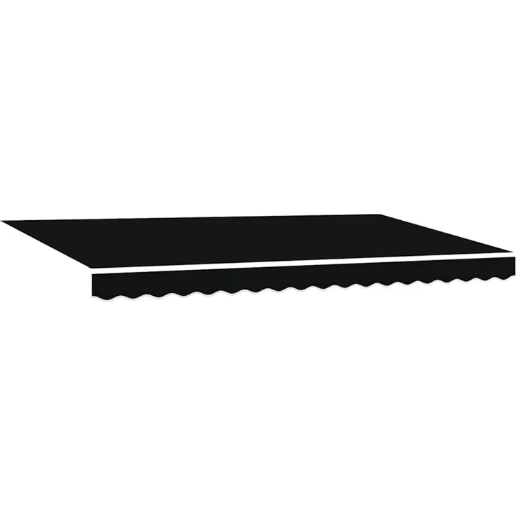 vidaXL Markisen-Ersatzstoff Schwarz 400 x 200 cm Segeltuch 42000543 – Bild 1