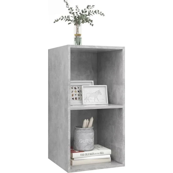 TV-Wandschrank, TV-Hängeboard Fernsehschrank Betongrau 37x37x72 cm Holzwerkstoff – Bild 3