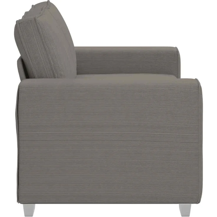 vidaXL Zweisitzer-Sofa Hellgrau 160x77x82 cm Cordstoff 4105193 – Bild 4