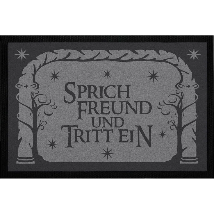 MoonWorks Fußmatte Fußmatte mit Spruch Sprich Freund und tritt ein Losungswort, rechteckig – Bild 5