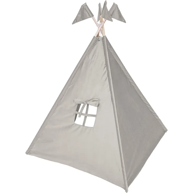Overseas With Flags Tipi – Samt – Smoke Grau