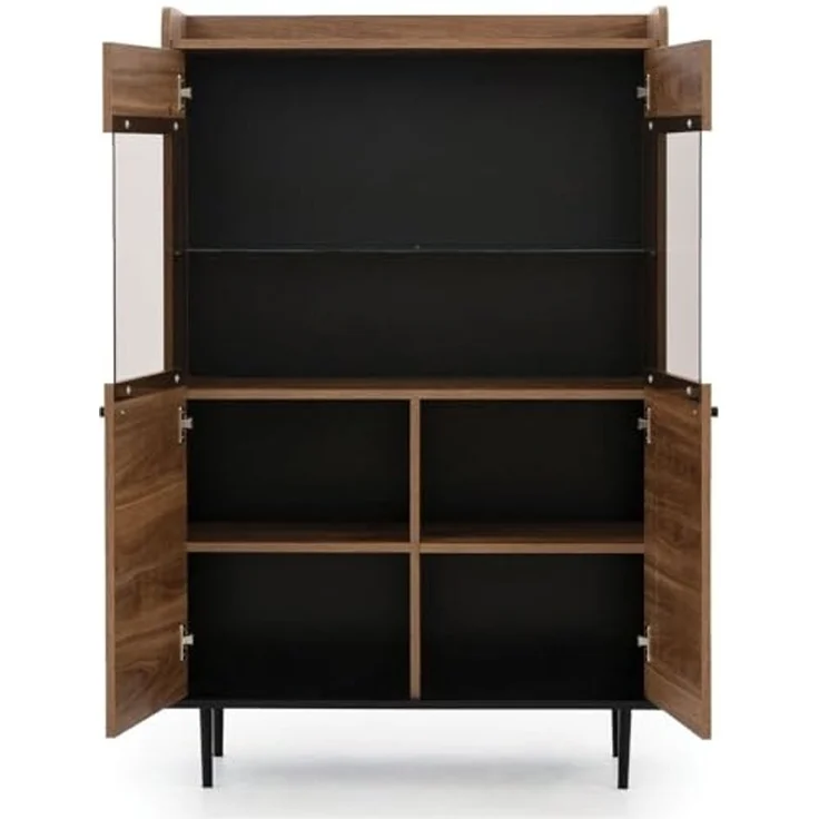 Lomadox Wohnzimmer-Set VAREDO-132, (Mega-Spar-Set, 3-St, 3-tlg), Eiche Nb. Vintage Lowboard Wandboard und Highboard 255/180/40 cm – Bild 6