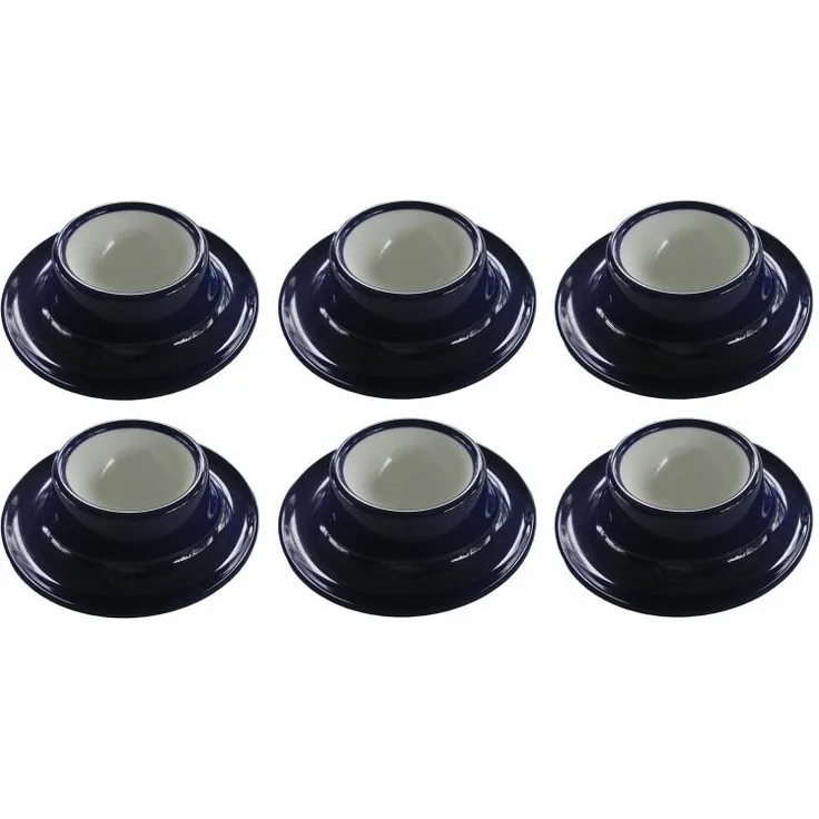 Eierbecher navy blau Melamin 6er Set