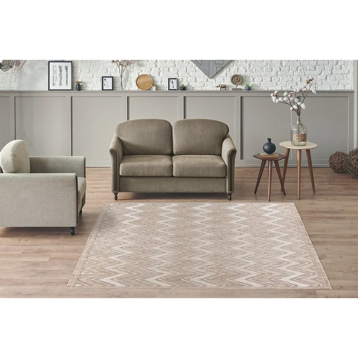 Teppich >Sarai< in Beige, 100% Polyester - 170x120cm (LxB) – Bild 2