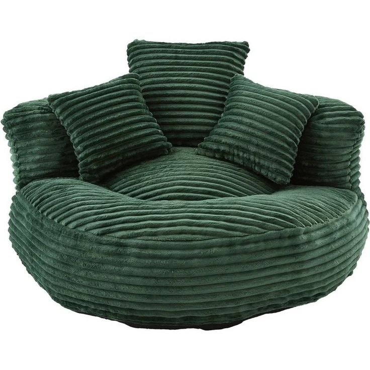 BlingBin Sitzsack Cordstoff-Sofa, Lazy Sofa (Sofa, 1 St, 108 x 108 x 52 cm), Mit drei Kissen, für Erwachsene und Kinder gleichermaßen geeignet – Bild 1
