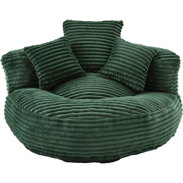 BlingBin Sitzsack Cordstoff-Sofa, Lazy Sofa (Sofa, 1 St, 108 x 108 x 52 cm), Mit drei Kissen, für Erwachsene und Kinder gleichermaßen geeignet
