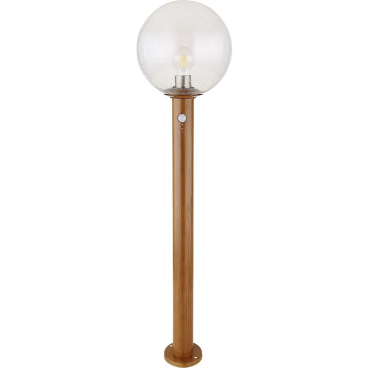 Außenleuchte, Stehlampe, Holzoptik, Bewegungsmelder, H 100cm – Bild 7