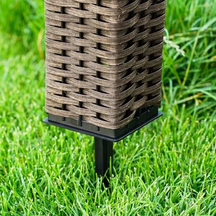 Esotec Solarleuchte Rattan, 3500K warmweiß, Höhe 50 cm, Gartenleuchte – Bild 3