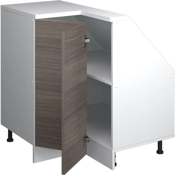 Eck-Küchenschrank für Dachschrägen R-Line Edelgrau 75.6 cm mit 1 Tür Vicco – Bild 4