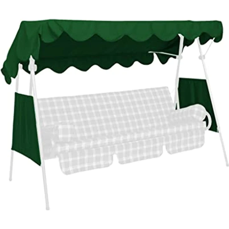 Angerer Freizeitmöbel Sonnendach für 3-Sitzer Hollywoodschaukel, Polyethylen, grün, wasser- und schmutzabweisend, 200 x 120 cm, Made in Germany – Bild 2