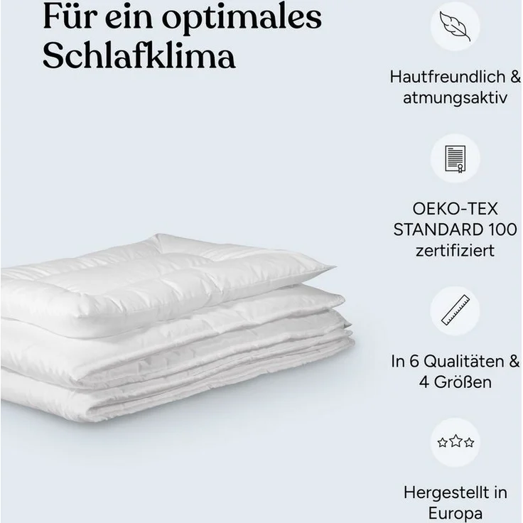 Ehrenkind Steppbett + Kopfkissen Kinder-Steppbetten-Set in verschiedenen Ausführungen, Decke + Kissen, Bezug: Kinder-Set, Kinder Bettdecke 100x135 cm, Kinderbettdecke + Kissen 40x60 cm – Bild 2