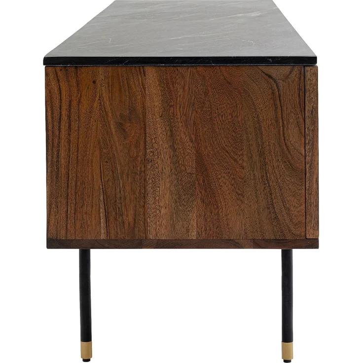 Kare Desgin Lowboard Apiano, braun/schwarz, Sideboard, TV-Konsole, 3 Türen, 3 Fächer, handgearbeitet, 55 x 150 x 40 cm (H/B/T) – Bild 4