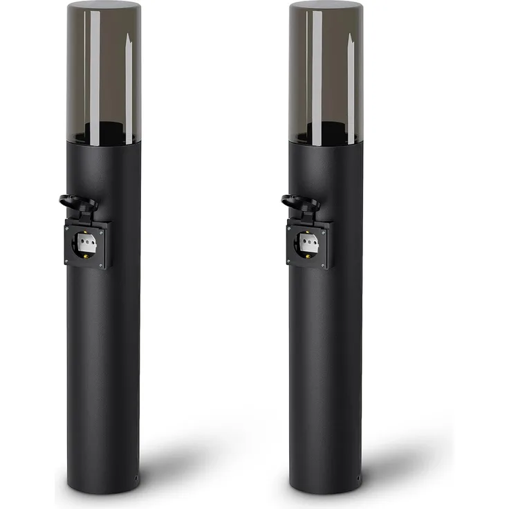 SSC-LUXon LED Gartenstrahler VARDA Außen Wegeleuchte mit Steckdose E27 Höhe 50 cm IP44 schwarz