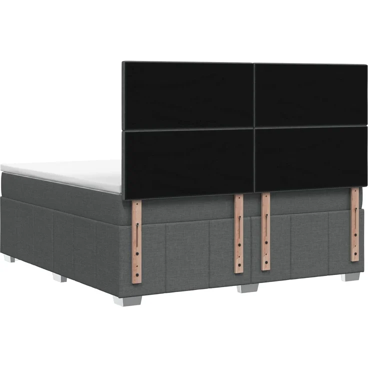 vidaXL Boxspringbett mit Matratze Dunkelgrau 140 x 200 cm Stoff 3454156 – Bild 8