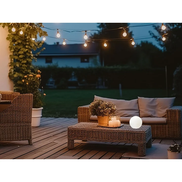 2er SET Solar Outdoor Kugelleuchten Ø 18cm mit RGB Farbwechsel – Bild 6