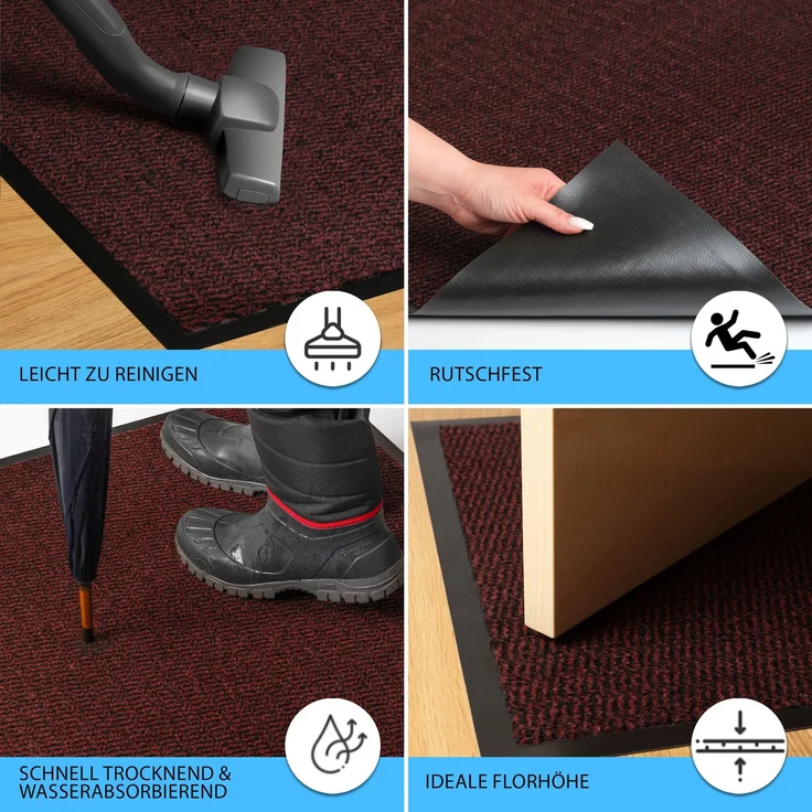 Furni24 Fußmatte - Rot-Schwarz, 40 x 60 cm – Bild 8
