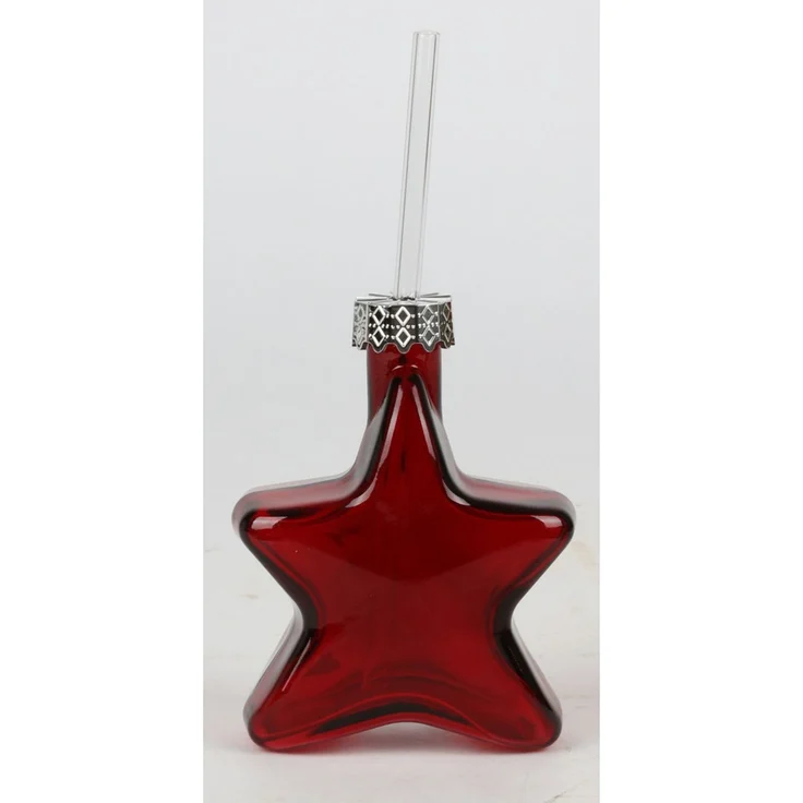 12er Set Weihnachts-Trinkgläser in Sternform aus Glas mit Trinkhalm, 200 ml, 12 Stück, Weihnachtsgläser für Getränke, Saft und Cocktails – Bild 3