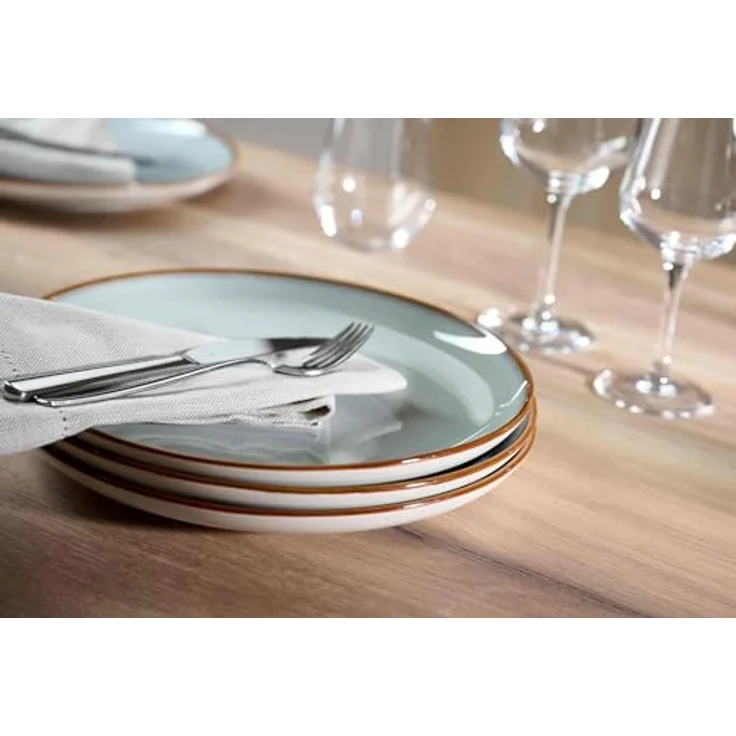 Presotto Speiseteller, Blaugrau, Keramik, Rund, Ø 27,5 cm, Geschirrset (6 Stück) – Bild 3